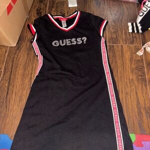 GUESS Black Sheath Dress Sleeveless V-Neck Casual